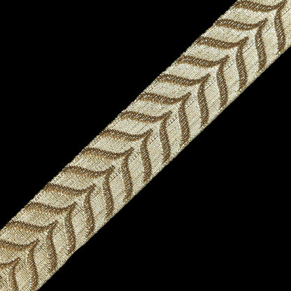 Metallic Gold Jacquard Ribbon - 1" Detail