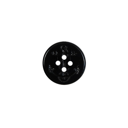 Black Plastic Anchor 4-Hole Button - 20L/12.5mm