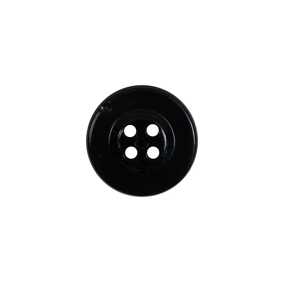 Black Plastic Anchor 4-Hole Button - 24L/15mm Detail