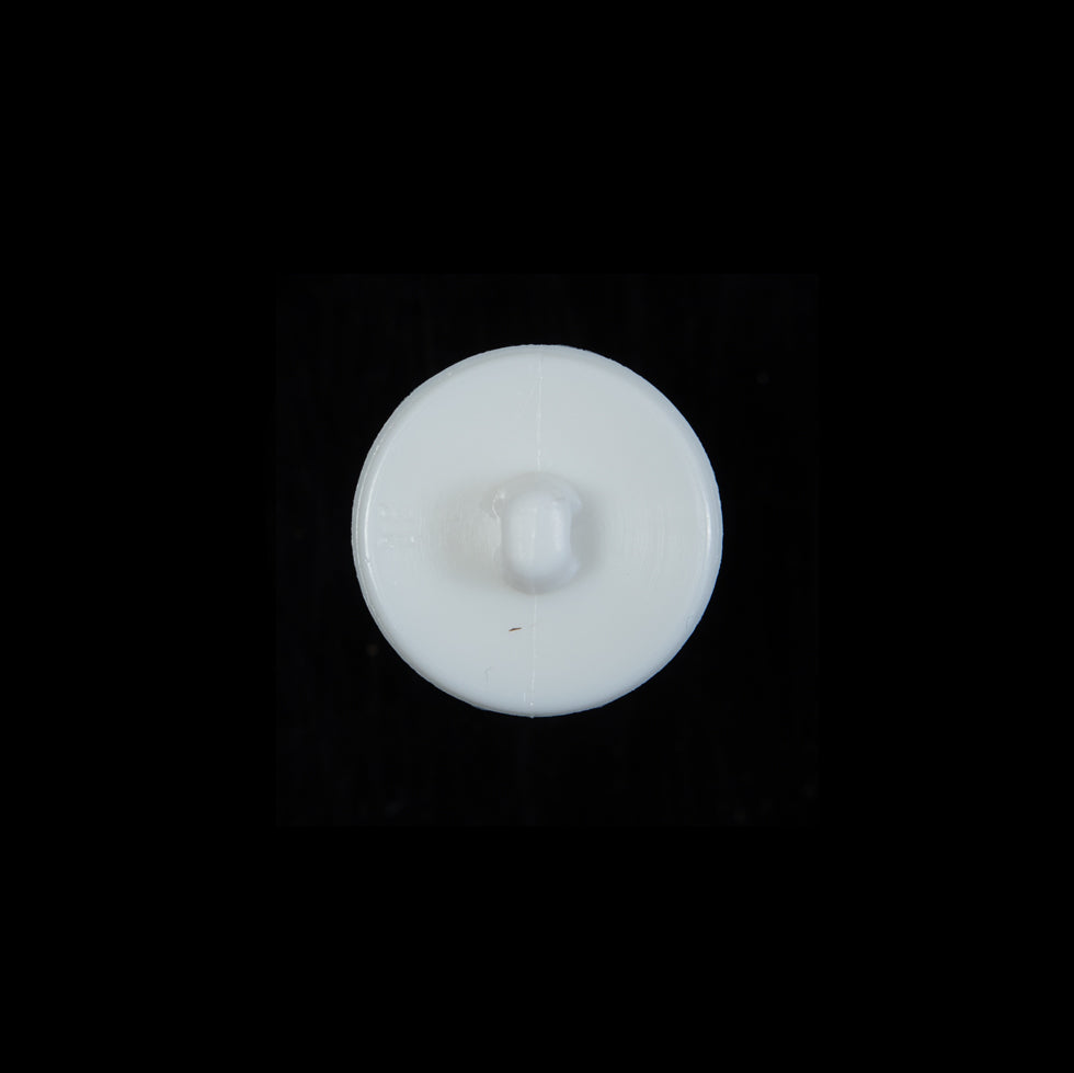 Italian White Beveled Shank Back Button - 20L/12.5mm Detail
