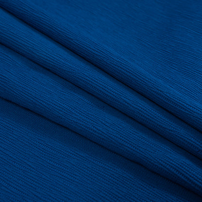 Cobalt Blue Tactile Stretch Polyester Woven Folded