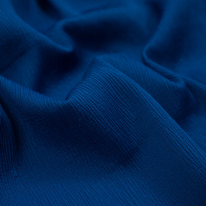 Cobalt Blue Tactile Stretch Polyester Woven Detail