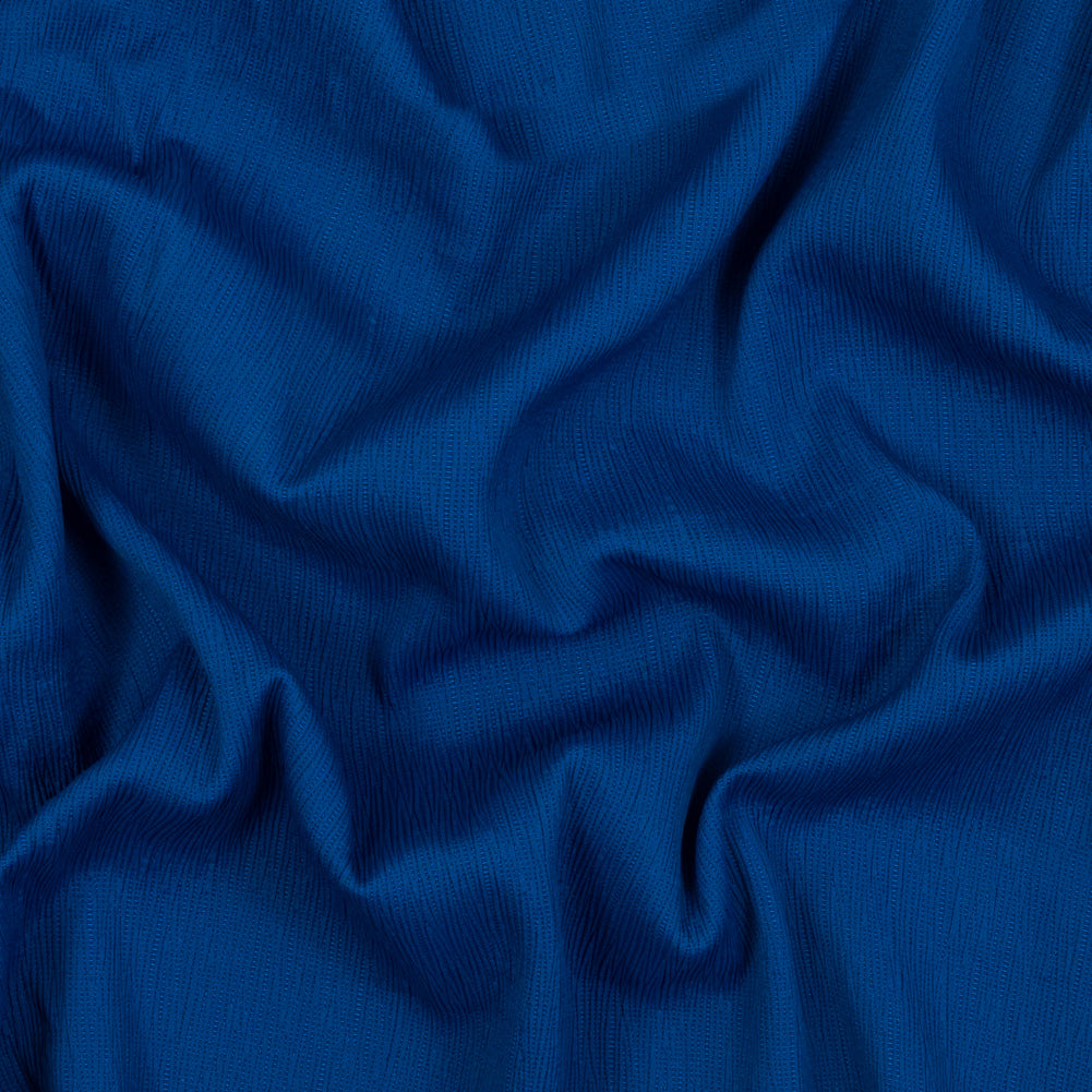 Cobalt Blue Tactile Stretch Polyester Woven