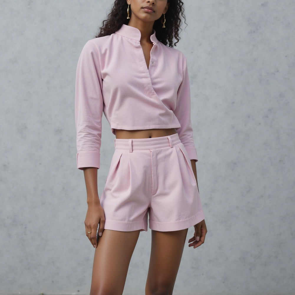 Featherwale Cotton Corduroy - Ice Pink - Dawn Collection - Editorial