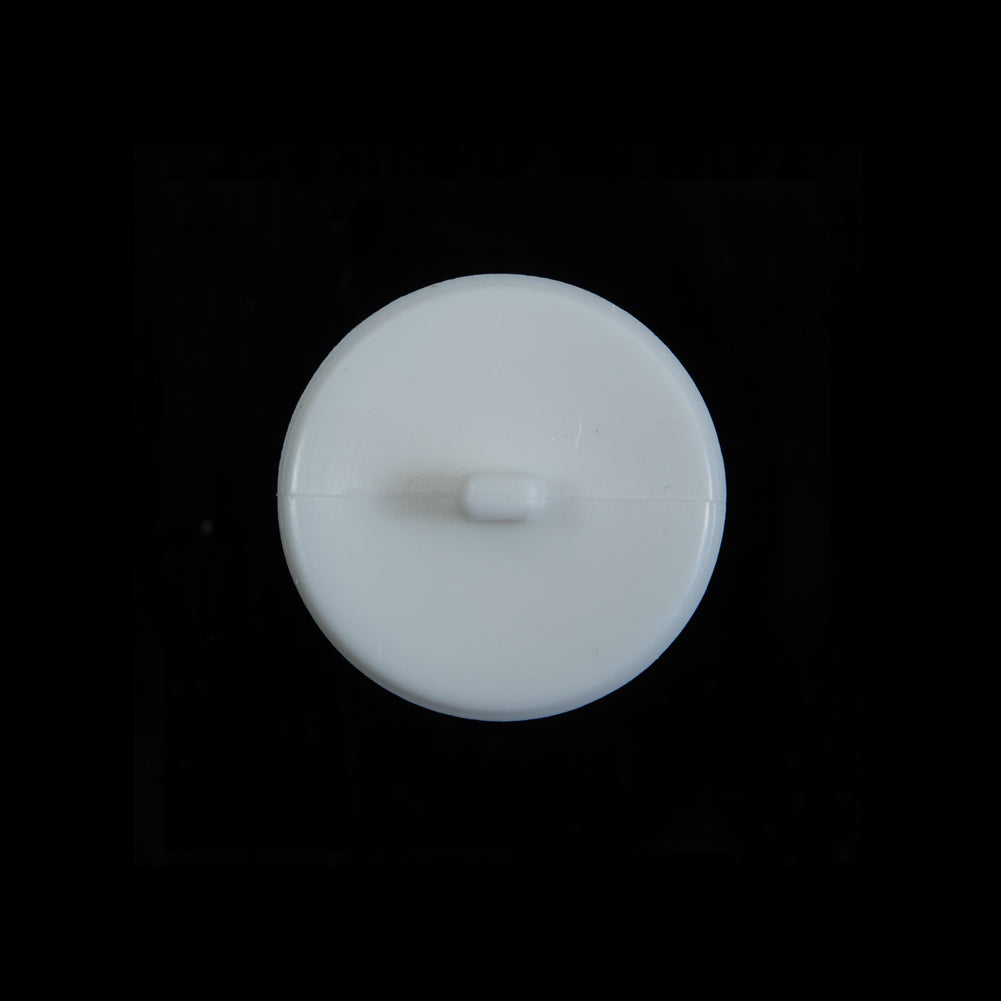 Italian White Beveled Shank Back Button - 30L/19mm Detail