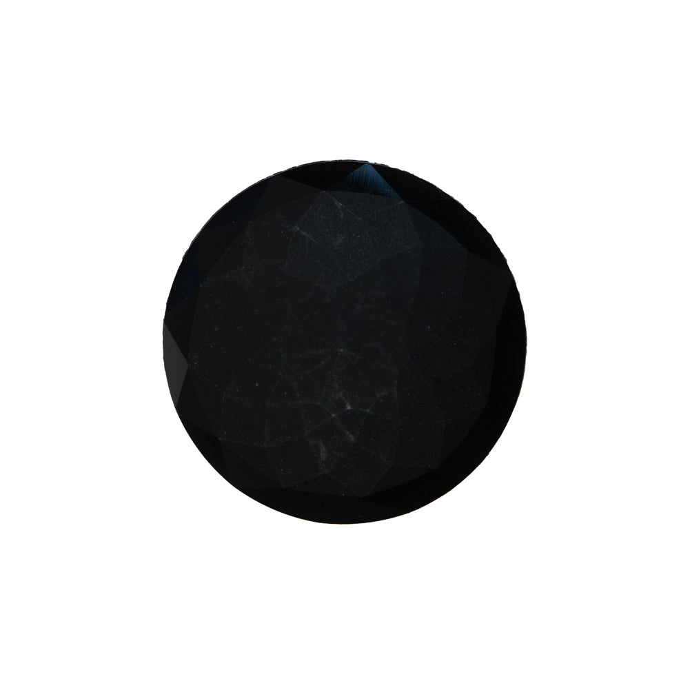 Italian Black Beveled Shank Back Button - 36L/23mm