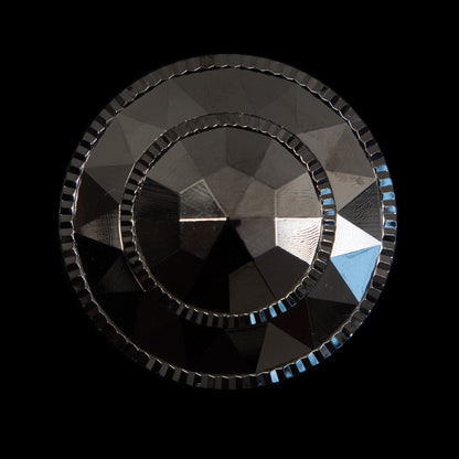 Italian Gunmetal Beveled Shank Back Button - 44L/28mm