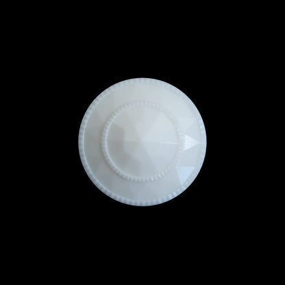 Italian White Beveled Shank Back Button - 30L/19mm