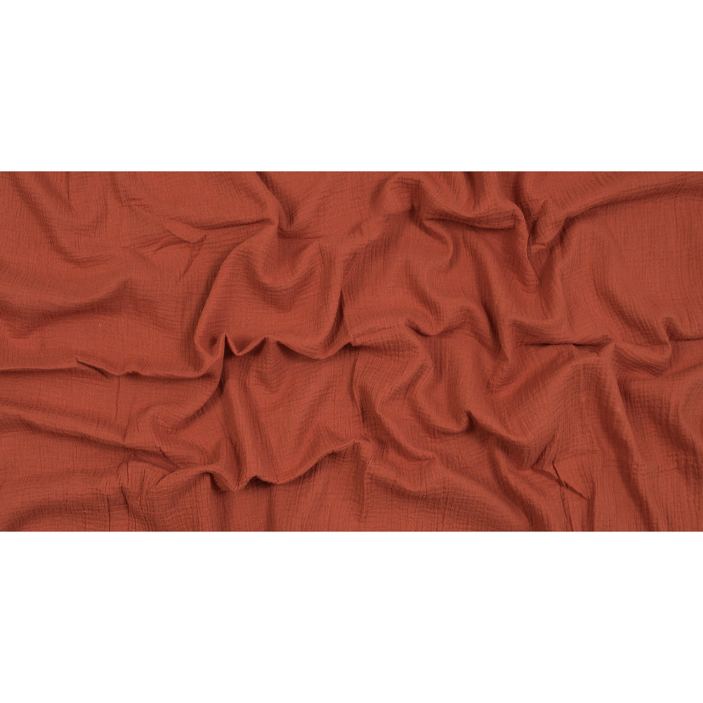 Double Cotton Gauze - Orange Rust - Talamanca Collection Folded