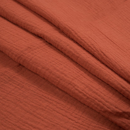 Double Cotton Gauze - Orange Rust - Talamanca Collection Detail