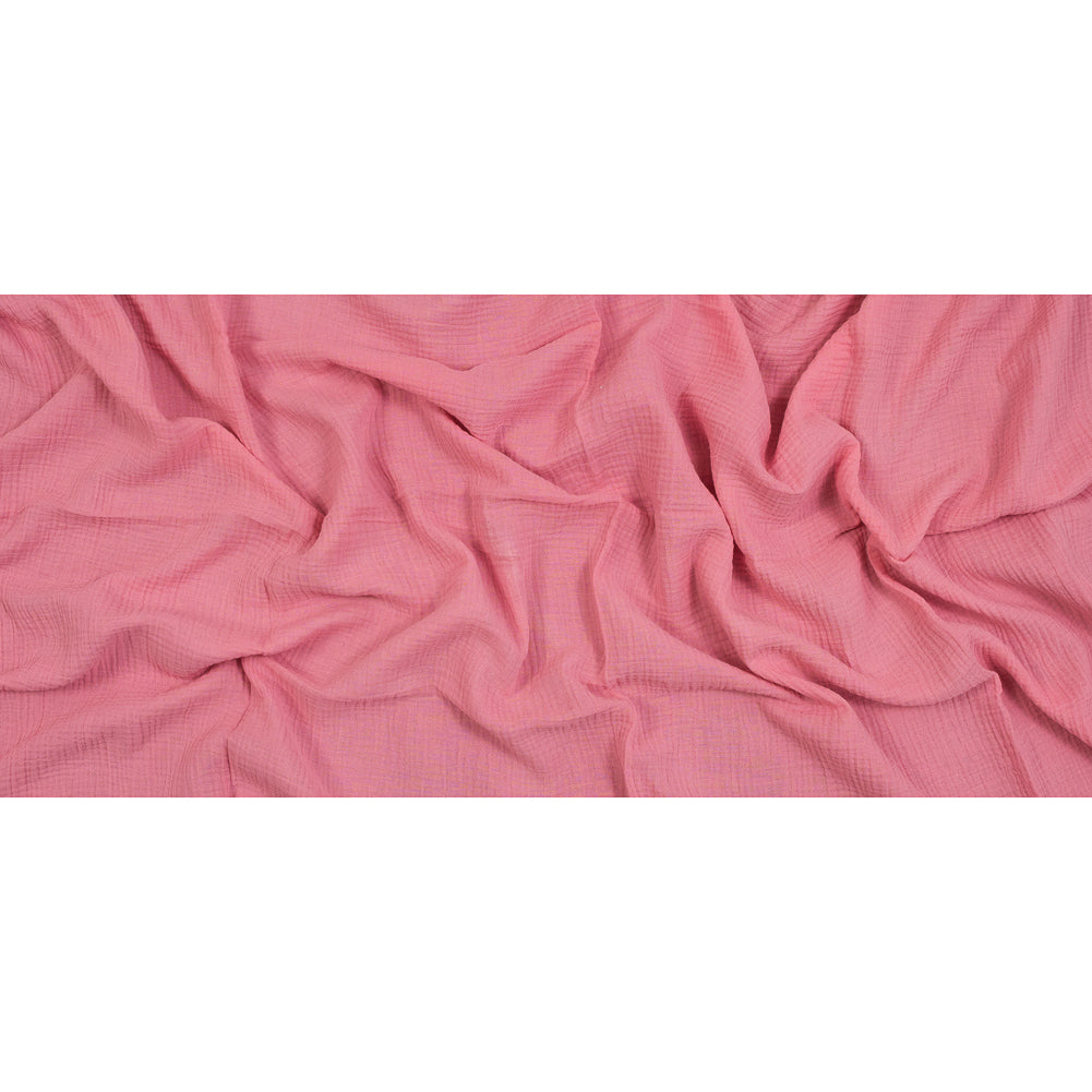 Double Cotton Gauze - Geranium Pink - Talamanca Collection Folded