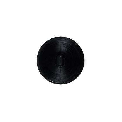 Italian Black Beveled Shank Back Button - 24L/15mm Detail