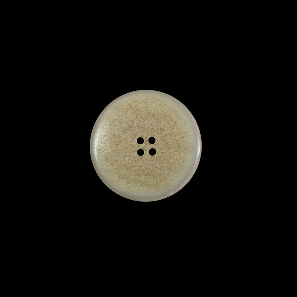 Iridescent Beige Plastic 4-Hole Button - 24L/15mm Detail