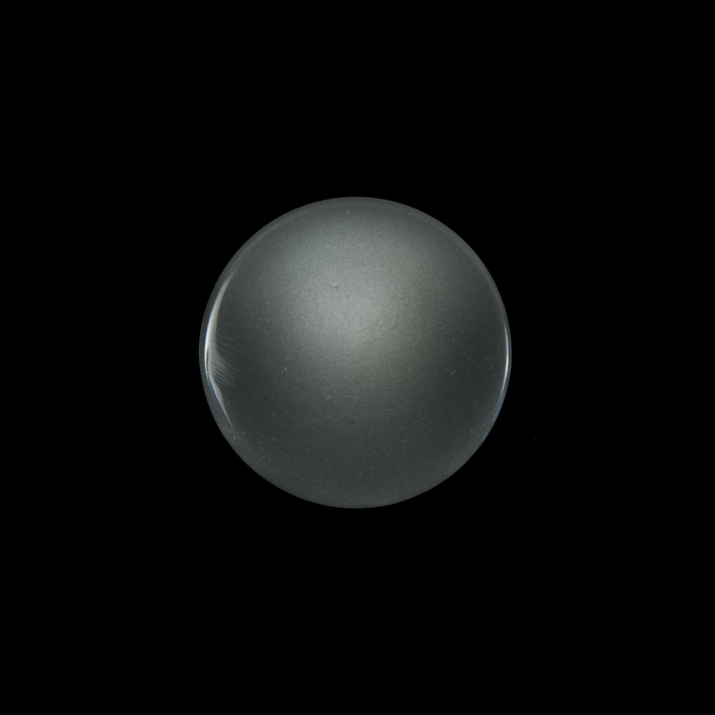 Italian Light Gray Flat Shank Back Button - 28L/18mm