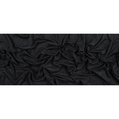 Charcoal Stretch One Sided Fleece-Backed Knit Folded