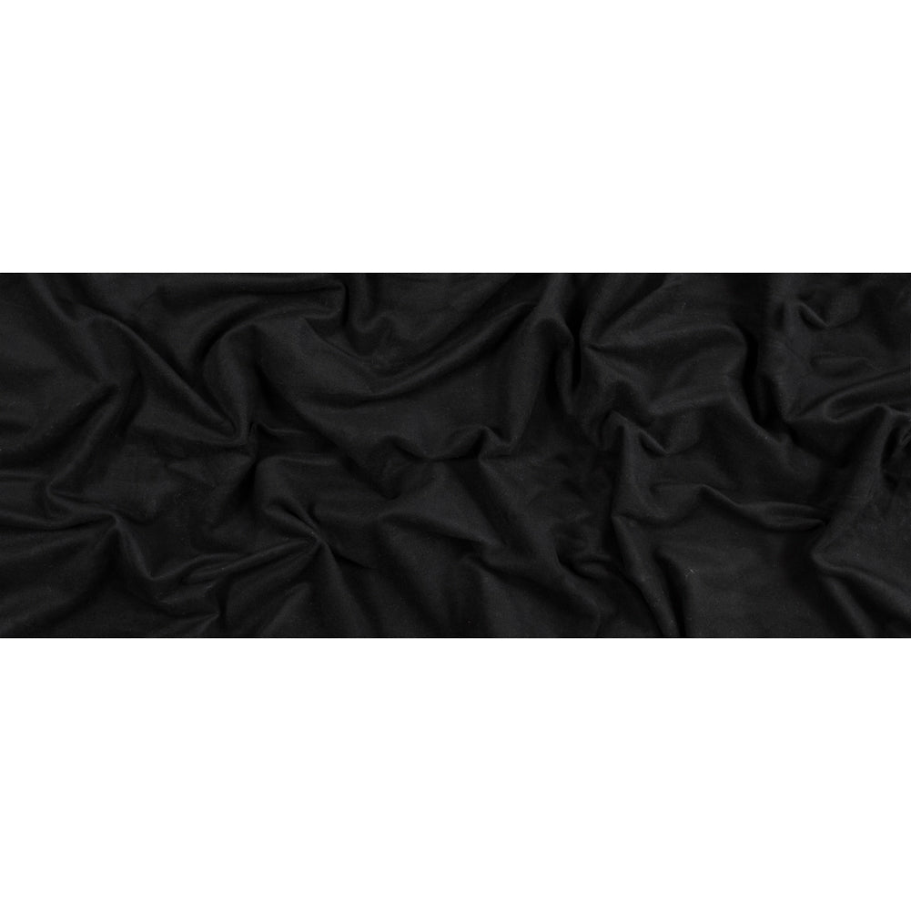 Fleece-Backed Stretch Cotton Knit - Black - Cecil Collection Folded