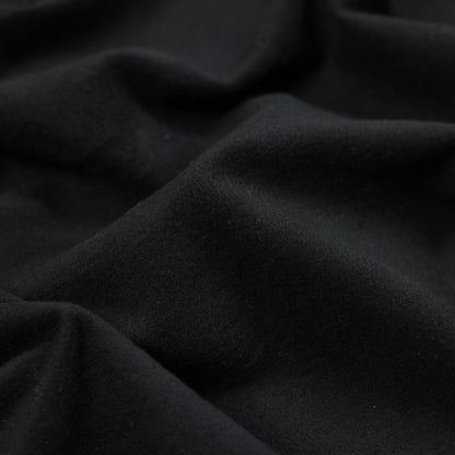 Fleece-Backed Stretch Cotton Knit - Black - Cecil Collection Full