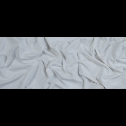 Fleece-Backed Stretch Cotton Knit - White - Cecil Collection Folded