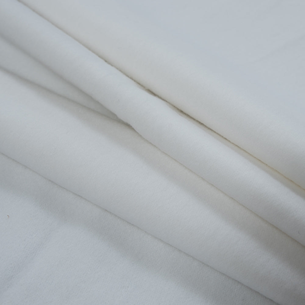 Fleece-Backed Stretch Cotton Knit - White - Cecil Collection Detail