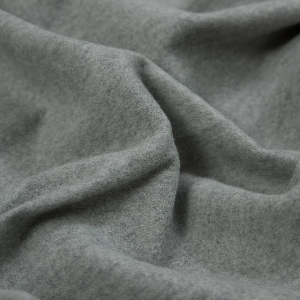 Fleece-Backed Stretch Cotton Knit - Heather Gray - Cecil Collection Full