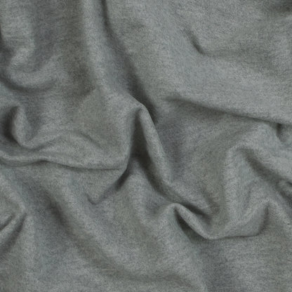 Fleece-Backed Stretch Cotton Knit - Heather Gray - Cecil Collection