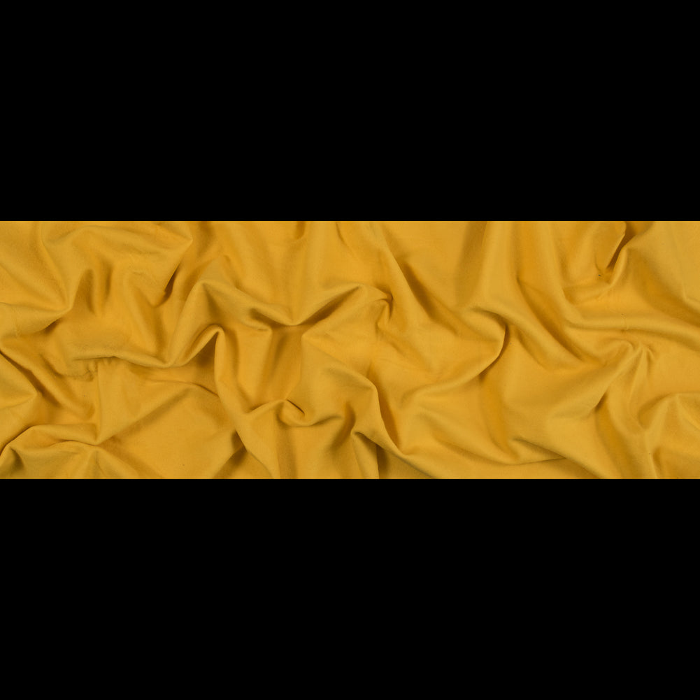 Fleece-Backed Stretch Cotton Knit - Gamboge - Cecil Collection Folded