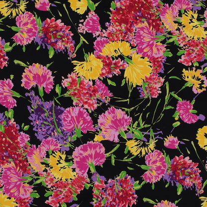 Vibrant Floral Stretch Cotton Sateen