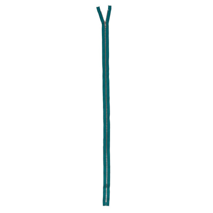 Jade and Silver T5 Metal Closed Bottom Zipper - 36" Detail