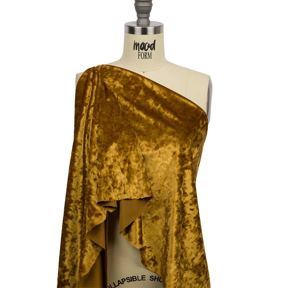 Crushed Velour - Curry Gold - Auguste Collection Detail
