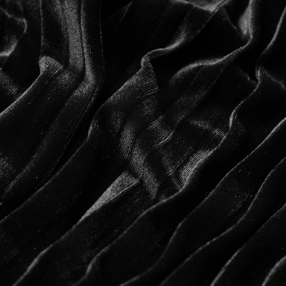 Pleated Velour - Black - Tver Collection Full