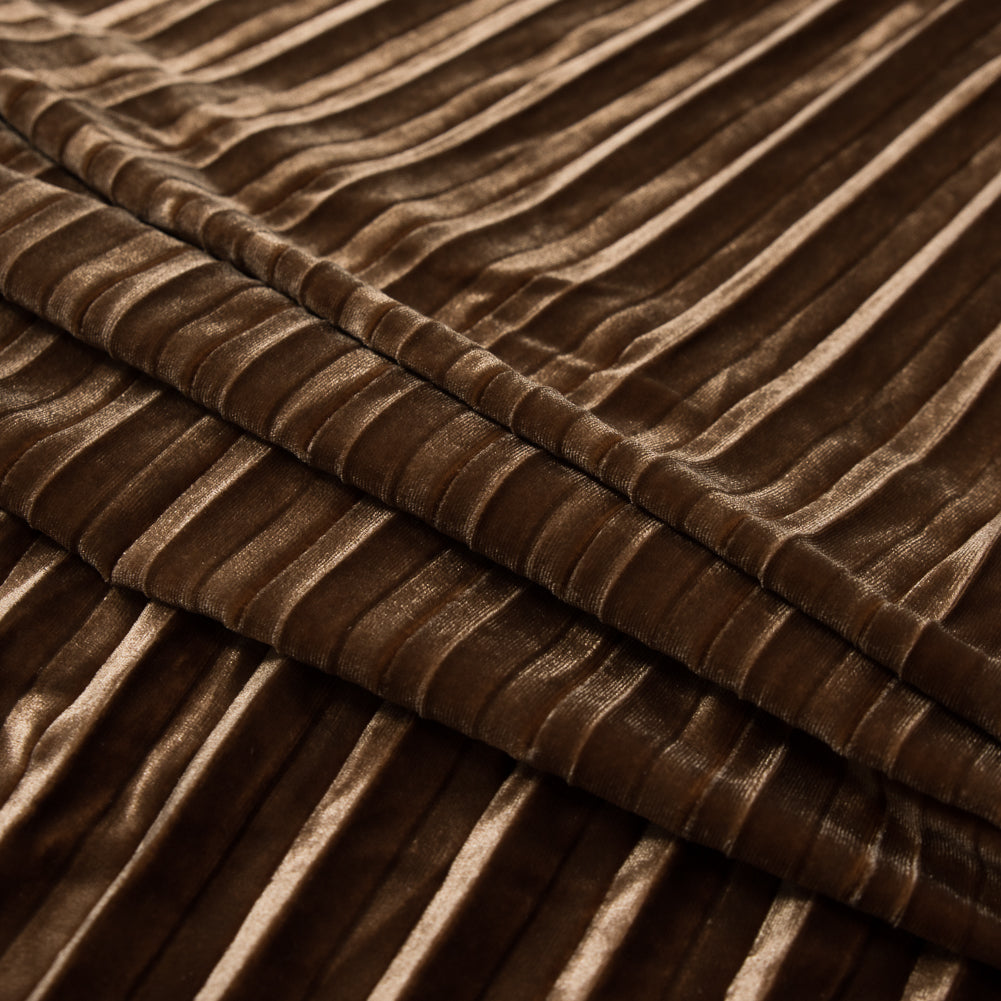 Pleated Velour - Curry Gold - Tver Collection Detail