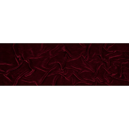 Wavy Crinkled Velour - Ski Patrol Red - Yvonne Collection Folded
