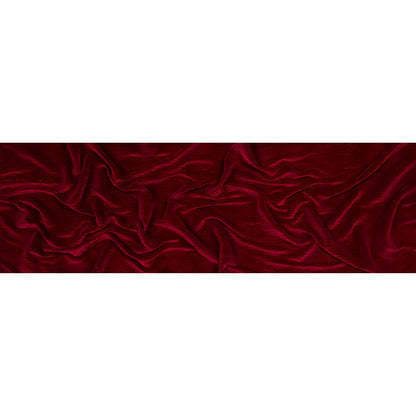 Wavy Crinkled Velour - Deep Claret - Yvonne Collection Folded