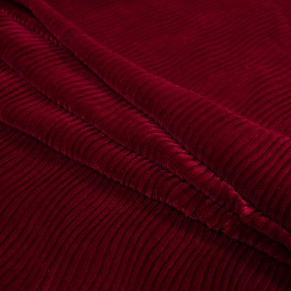 Wavy Crinkled Velour - Deep Claret - Yvonne Collection Detail
