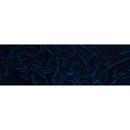 Wavy Crinkled Velour - Estate Blue - Yvonne Collection Folded