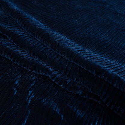 Wavy Crinkled Velour - Estate Blue - Yvonne Collection Detail
