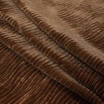 Wavy Crinkled Velour - Curry Gold - Yvonne Collection Folded