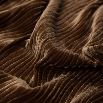 Wavy Crinkled Velour - Curry Gold - Yvonne Collection Detail