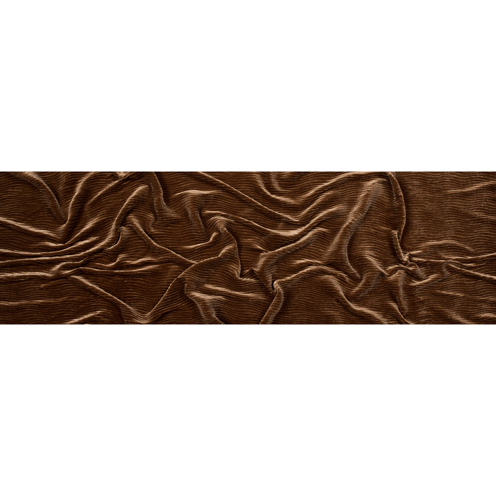 Wavy Crinkled Velour - Curry Gold - Yvonne Collection Full