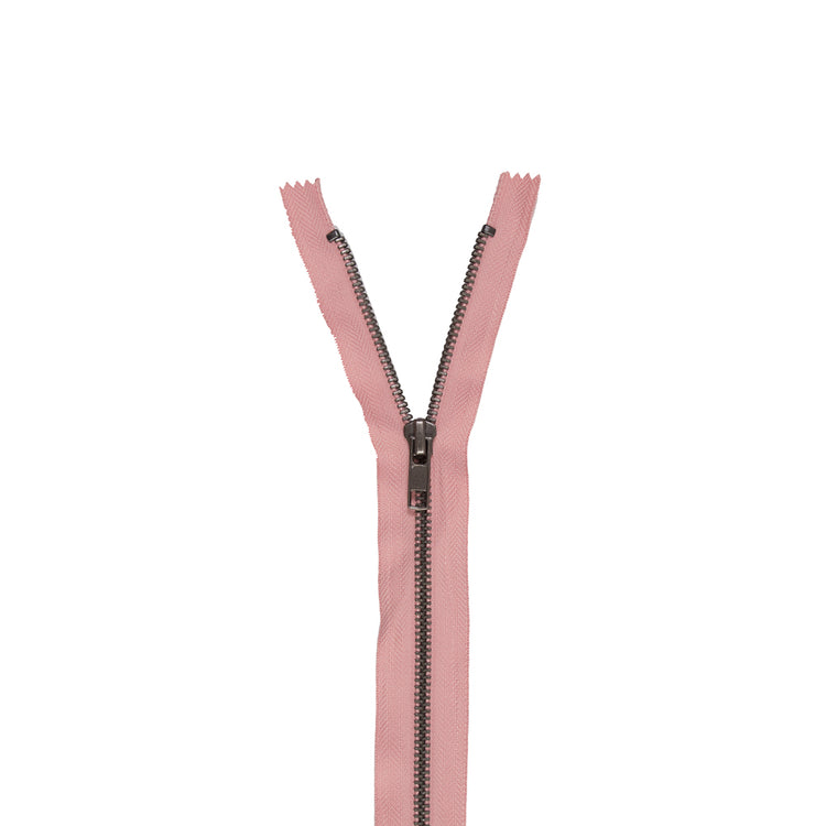 template--26688905969737__main-Peach Quartz and Matte Silver T5 Metal Closed Bottom Zipper - 36"