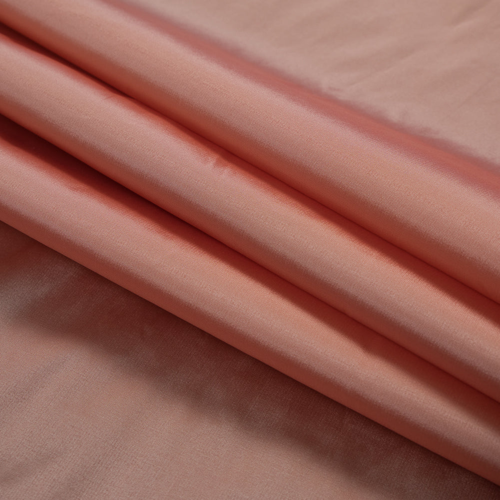 Polyester Taffeta - Plain Dyed Coral Almond Pink - Bellamy Collection Detail