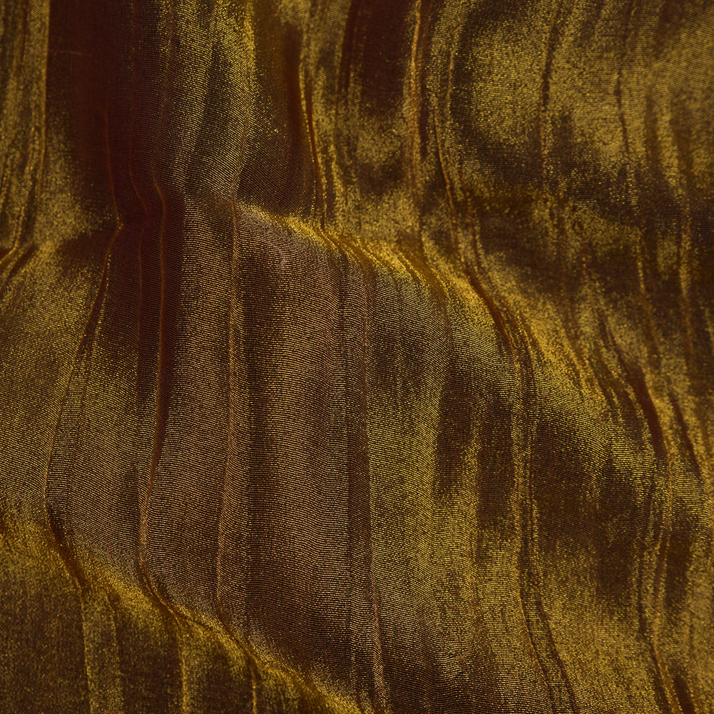 Crushed Nylon Organza - Fuchsia and Gold Full