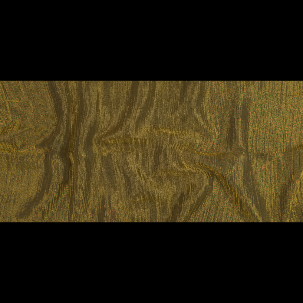 Crushed Nylon Organza - Gold Folded