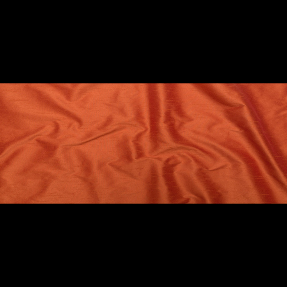 Polyester Shantung - Burnt Orange - Eirian Collection Folded