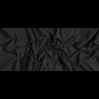 Polyester Shantung - Black - Eirian Collection Folded