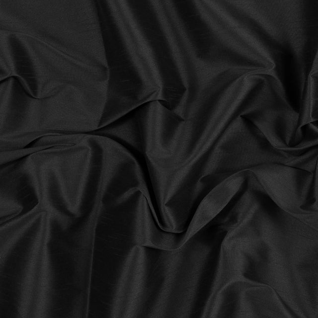 Polyester Shantung - Black - Eirian Collection