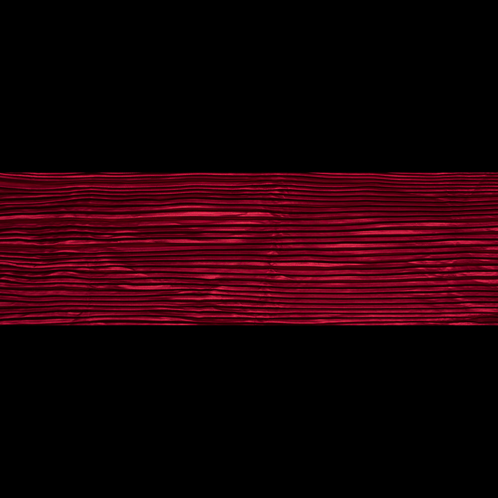 Pleated Stretch Satin - Red - Andreas Collection Folded