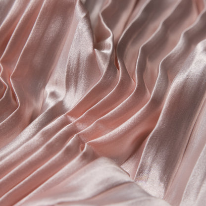 Pleated Stretch Satin - Blush - Andreas Collection Full