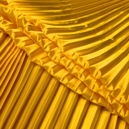 Pleated Stretch Satin - Gamboge - Andreas Collection Full