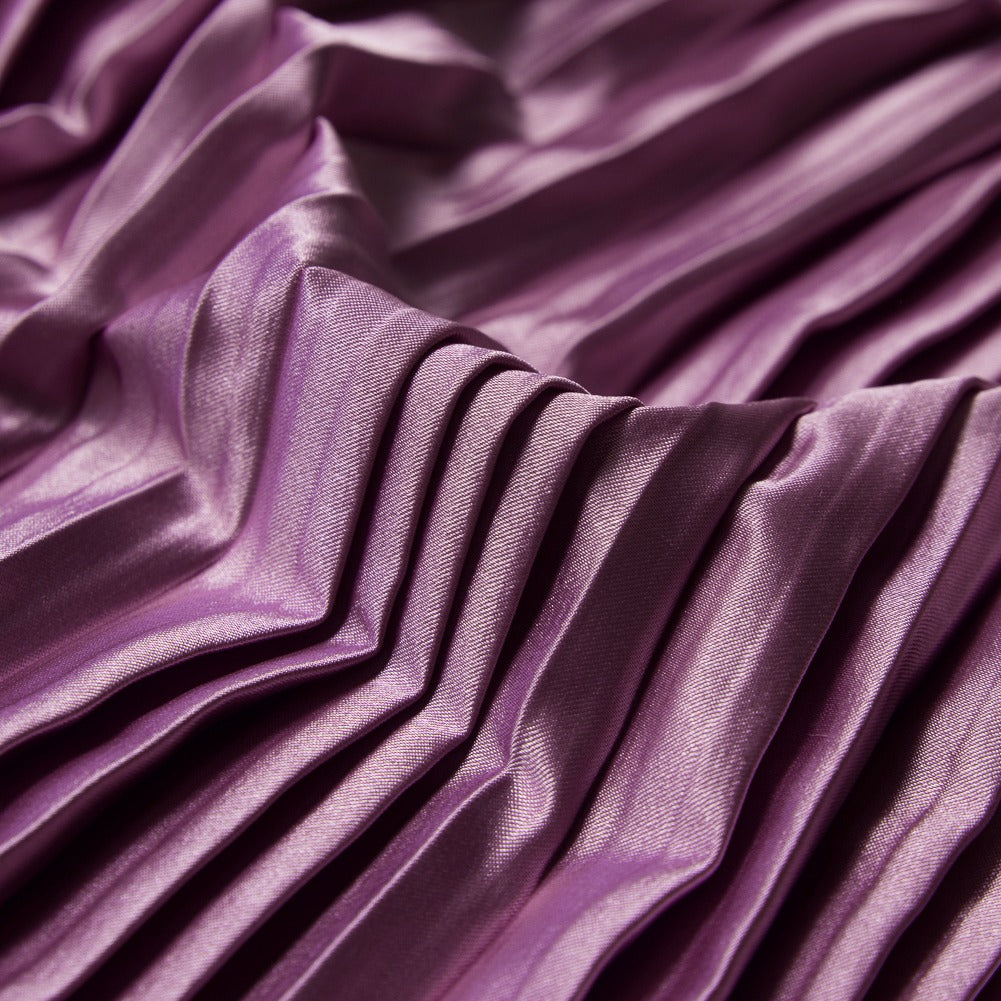 Pleated Stretch Satin - Radiant Orchid - Andreas Collection